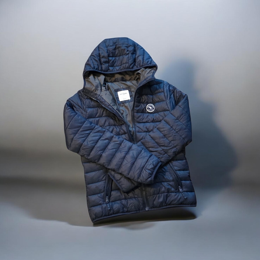 Abercrombie & Fitch Dark Blue Puffer Jacket